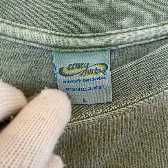 RARE Crazy Shirts Kliban Cat Football Tee Shirt Green Ti Leaf Dyed Leaf Large - Picture 2 of 12